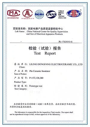 4.Pin insulator teste report